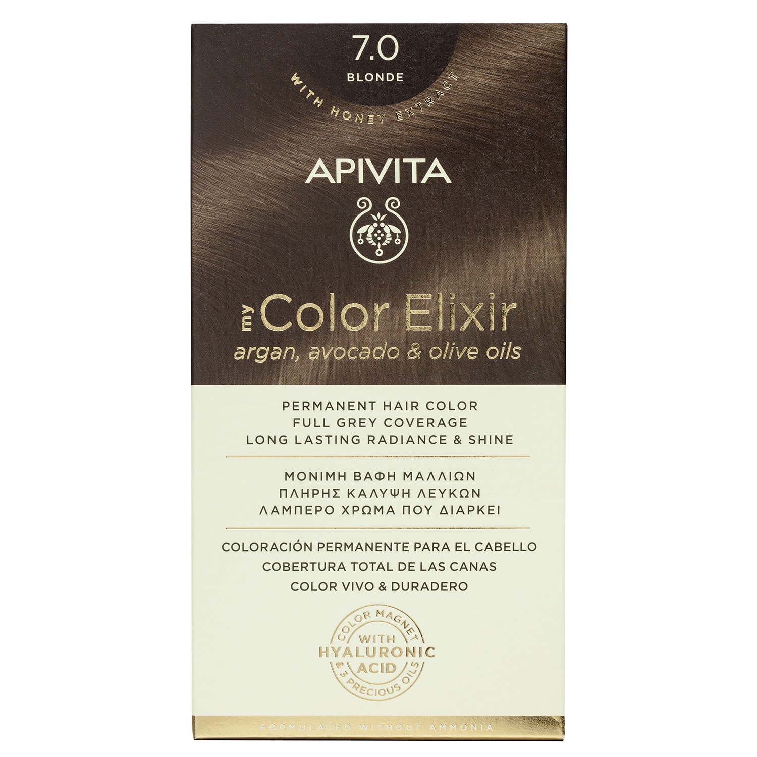 00-10-16-064-HAIR-COLOR-KIT-N7.0 APIVITA, My Color Elixir, Βαφή Μαλλιών 7.00 Ξανθό