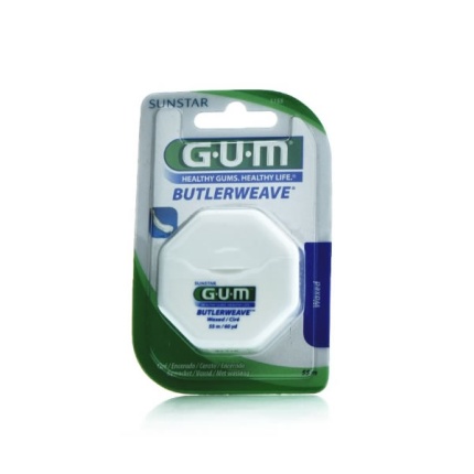 GUM Floss Waxed Kερωμένο Oδοντικό Nήμα 55m (1155)
