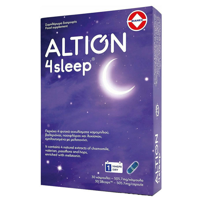 1643160320206 ALTION 4sleep Συμπλήρωμα Διατροφής για τον Ύπνο 30 Κάψουλες - Image 1