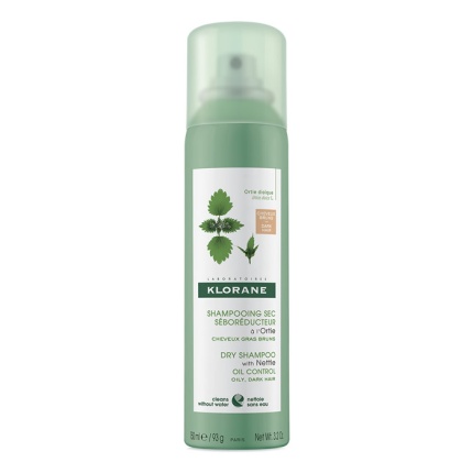 KLORANE Ortie Dry Shampoo, για Λιπαρά Καστανά/Μαύρα Μαλλιά με Τσουκνίδα