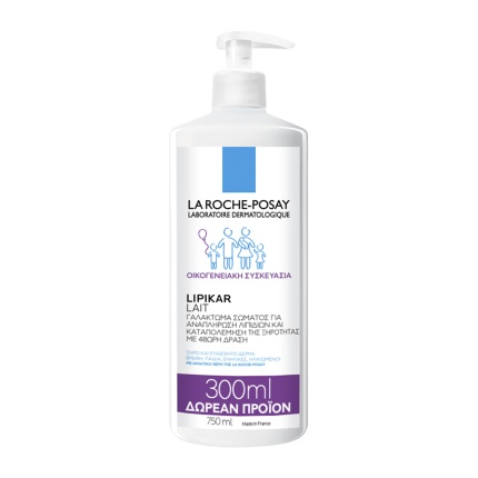 LA ROCHE POSAY Lipikar Lait, Γαλάκτωμα Σώματος με Λιπίδια κατά της Ξηρότητας 750ml