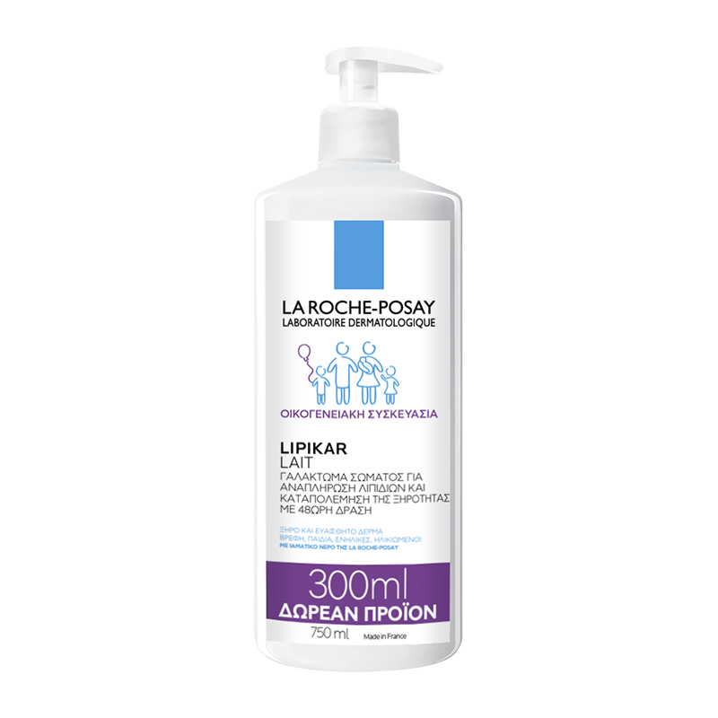 3337875549608 LA ROCHE POSAY Lipikar Lait, Γαλάκτωμα Σώματος με Λιπίδια κατά της Ξηρότητας 750ml