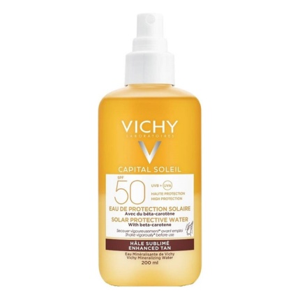 VICHY Ideal Soleil Solar Protective Water Enhanced Tan SPF50, Νερό Προστασίας Από Τον Ήλιο για Μαύρισμα