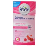 Veet Easy Gel-Wax , Ταινίες Κρύο Κερί Έτοιμες Για Χρήση 20τμχ