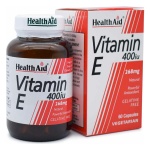 HEALTH AID Vitamin E 400iu 60 Vegetarian caps 268mg
