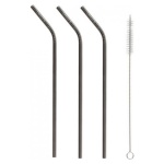 CHILLY'S Επαναχρησιμοποιούμενα Ανοξείδωτα Καλαμάκια Ασημί 3τεμ - Image 2