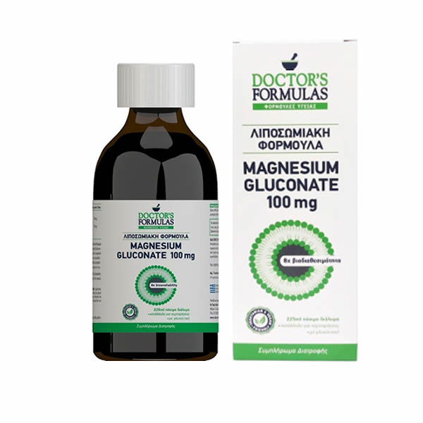 5200403400703 DOCTOR'S FORMULAS Magnesium Gluconate Λιποσωμιακή Φόρμουλα 100mg 225ml - Image 1
