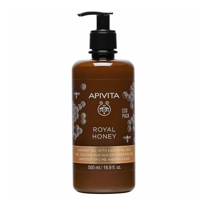 5201279074616 APIVITA Eco Pack Royal Honey Κρεμώδες Aφρόλουτρο με Aιθέρια Έλαια 500ml - Image 1
