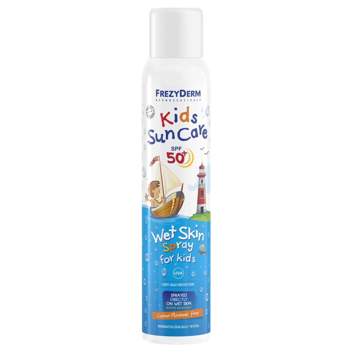 5202888221279 FREZYDERM, Kids Sun Care, Spf50+, Wet Skin Spray, 5202888221279