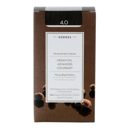 KORRES Μόνιμη Βαφή Μαλλιών Argan Oil Advanced Colorant BROWN 4.0