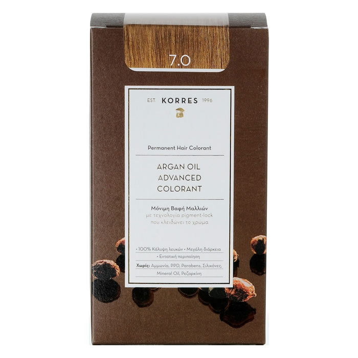 5203069054587 KORRES Μόνιμη Βαφή Μαλλιών, Argan Oil Advanced Colorant, BLONDE 7.0