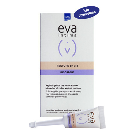 5205152012481 EVA Intima Disorders Restore pH 3.8 Επουλωτική Κολπική Γέλη 5gr x 9τεμ