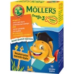 MOLLERS Omega 3 Ζελεδάκια Ψαράκια με Γεύση Πορτοκάλι / Λεμόνι 36 τμχ
