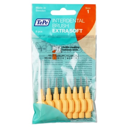 TEPE Μεσοδόντια Βουρτσάκια 0.45mm Extra Soft Πορτοκαλί 8τεμ