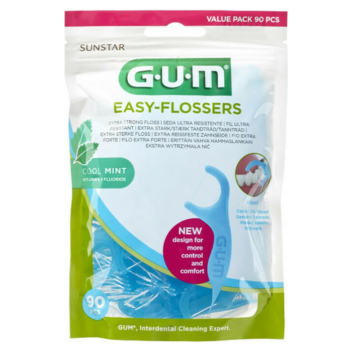 7630019903769 GUM 890 Easy Flossers Οδοντικό Νήμα 90τεμ