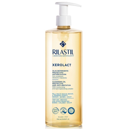 Rilastil Xerolact Cleansing Oil  Ελαιώδες Καθαριστικό για Πρόσωπο και Σώμα 350ml + Δώρο 400ml