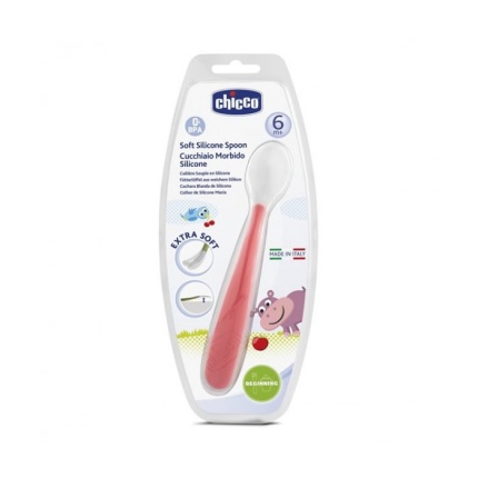 CHICCO, Κουτάλι Φαγητού Σιλικόνης