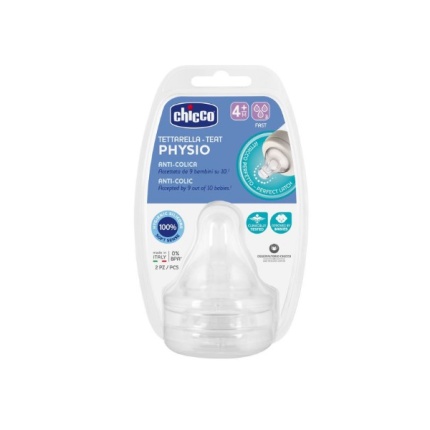 CHICCO Θηλή Σιλικόνης Ρ5 Γρήγορη Ροή 4m+ 2τμχ