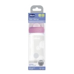 CHICCO Μπιμπερό Γυάλινο Well Being ΡOZ με Θηλή Σιλικόνης 240ml 0Μ+ - Image 2