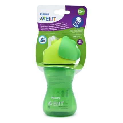 PHILIPS AVENT Bendy Κύπελλο με Καλαμάκι 12m+ Πράσινο Χρώμα