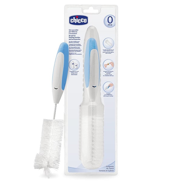 chicco-cleansing-brush-blue-min CHICCO, Βούρτσα Καθαρισμού Μπιμπερό & Θηλών Γαλάζιο