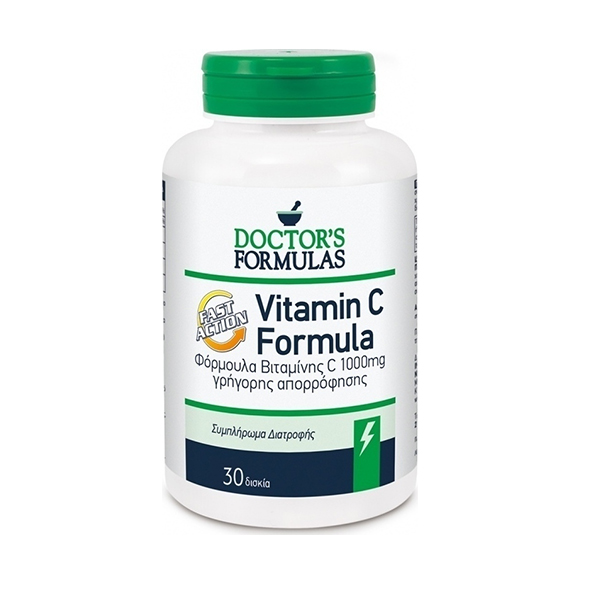 doctors-formula-fast-action-vitamin-c-formula-30tabs DOCTOR'S FORMULAS Vitamin C Formula Fast Action 30 Δισκία - Image 1
