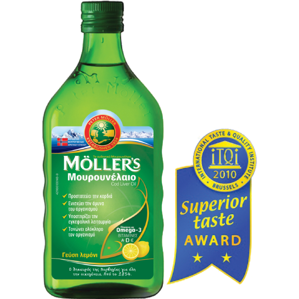 mollers-lemon-250ml MOLLER'S Μουρουνέλαιο Lemon 250ml - Image 1
