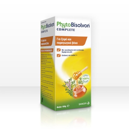 PHYTOBISOLVON  Complete Φυσικό Σιρόπι για τον Ξηρό & Παραγωγικό Βήχα 180g