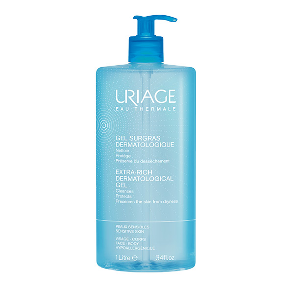 uriage-extra-rich-dermato-gel-bp-1000ml URIAGE Extra Rich Dermato Gel BP, Αφρώδες Gel Καθαρισμού