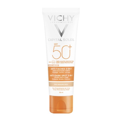 Vichy Capital Soleil Anti-Dark Spot Tinted, Αδιάβροχη Αντηλιακή Κρέμα Προσώπου SPF50+ με Χρώμα