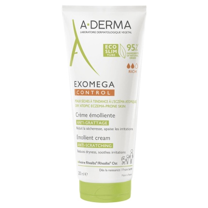 A-DERMA, EXOMEGA CONTROL, Μαλακτική Κρέμα, Κρέμα Κατά του Κνησμού, κνησμός, έκζεμα, ξηρό δέρμα, δέρμα με τάση ατοπίας