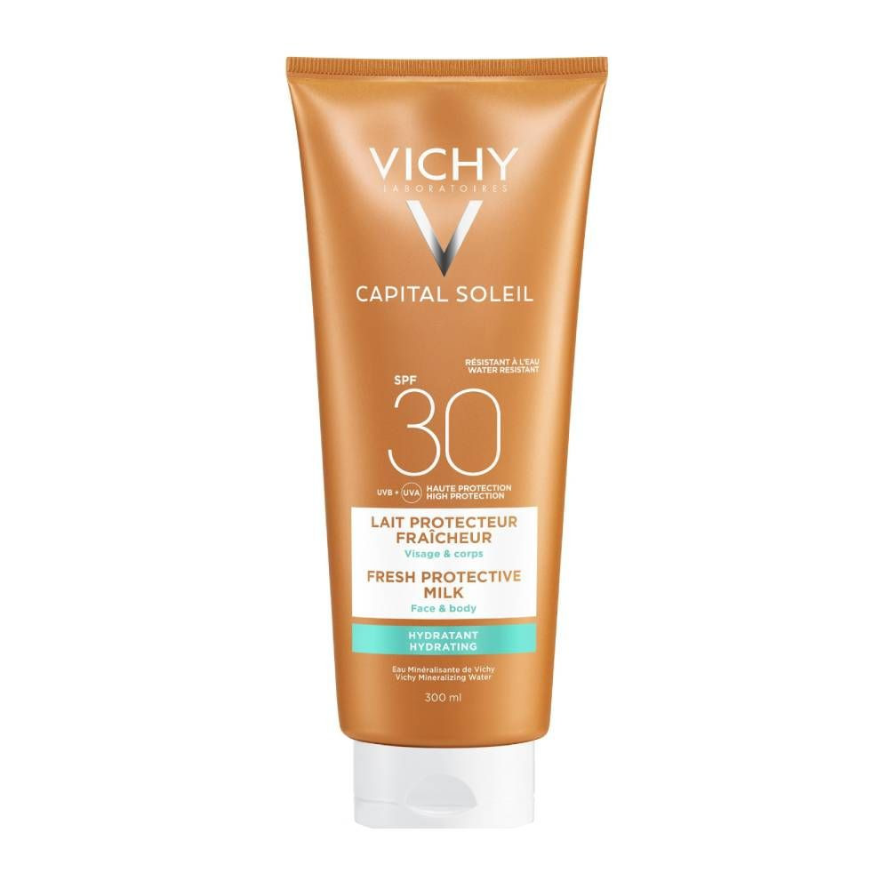 vichy-soma-ideal-soleil-milk-spf30-000-3337871321826-Front VICHY Ideal Soleil Milk SPF30, Αντιηλιακό Γαλάκτωμα με Υαλουρονικό Οξύ