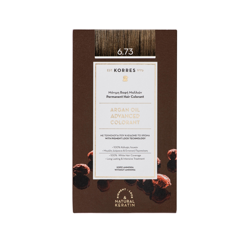 KORRES ARGAN OIL Advanced Colorant 6.73 Χρυσό Κακάο (-10%) KORRES, ARGAN OIL, Βαφη, 6.73 Χρυσό Κακάο