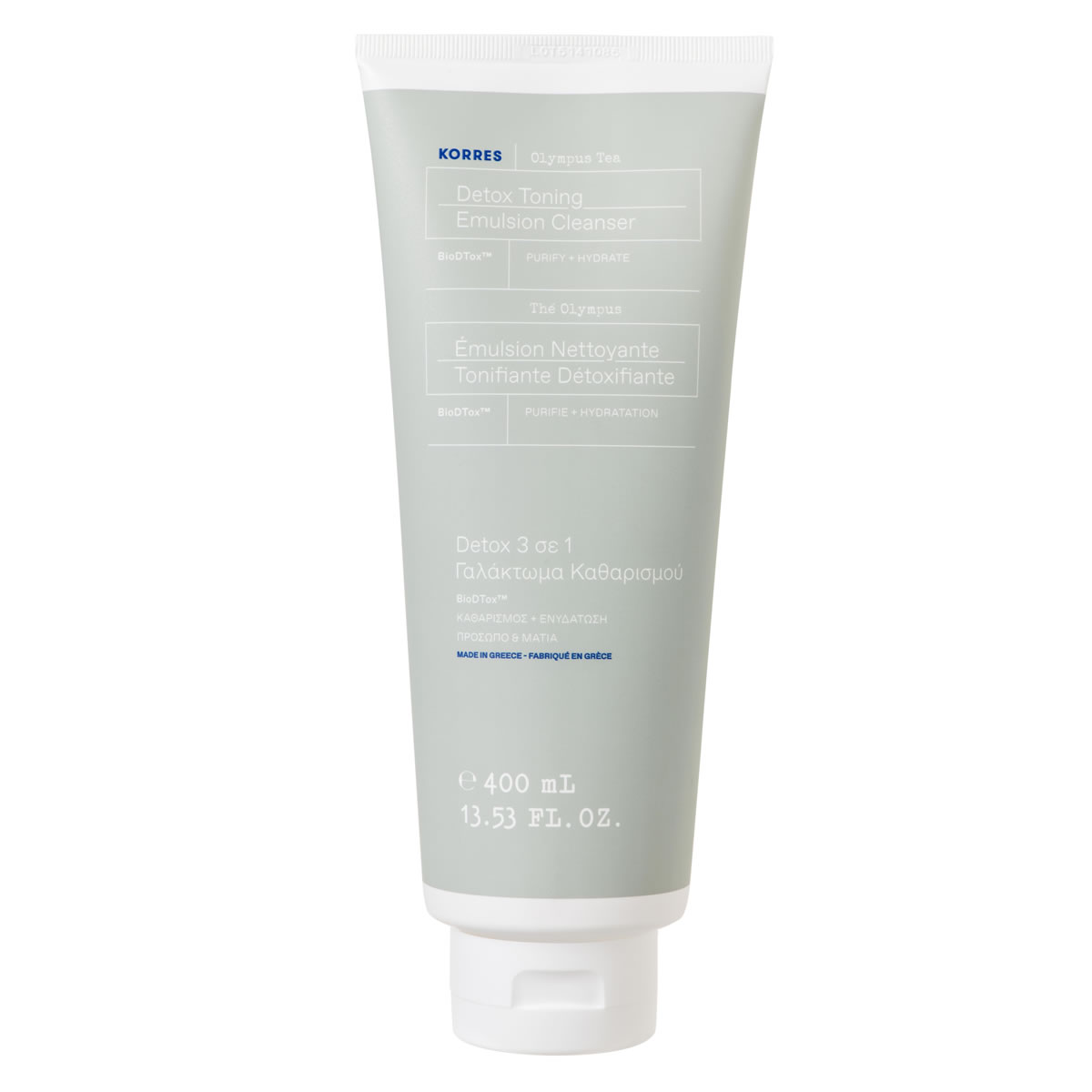 5203069106323 KORRES Τσάϊ Του Ολύμπου Detox 3 σε 1 Γαλάκτωμα Καθαρισμού 400ml