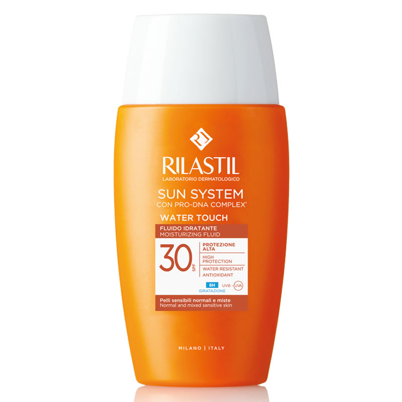 8055510240622-FLUIDO WATER_TOUCH SPF30 RILASTIL, Sun System, Water Touch, αντηλιακό Spf30, αντηλιακό λεπτόρρευστο, ενυδατικό αντηλιακό, αντηλιακό προσώπου