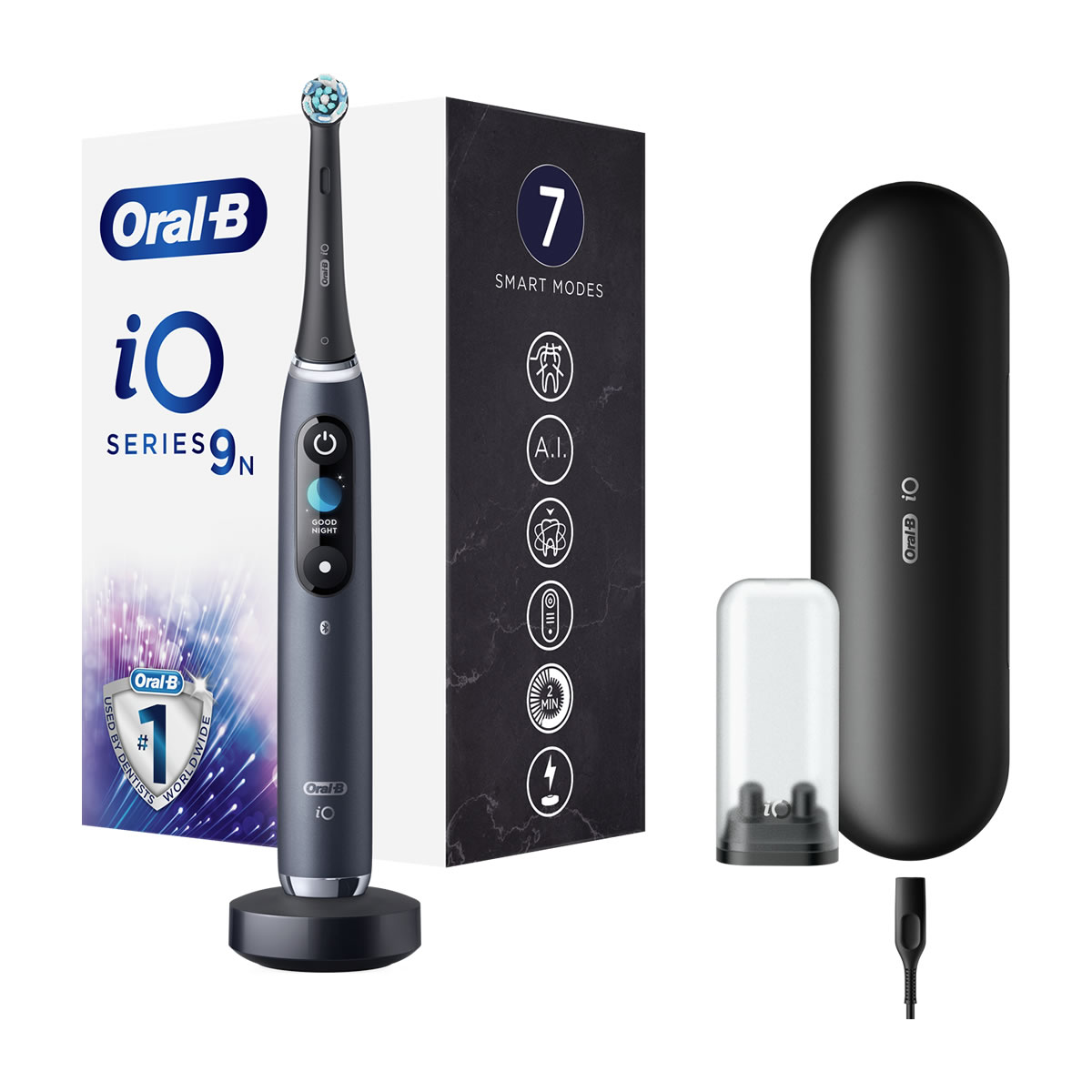 81770086_4210201425472_ORAL B iO9 MAGNETIC BLACK ONYX 3X1_PI ORAL-B iO Series 9 Hλεκτρική Οδοντόβουρτσα Magnetic Black Onyx - Image 1