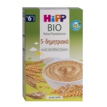 HIPP Κρέμα 5 Δημητριακών Χωρίς Γάλα 6ο Μήνα - 200gr