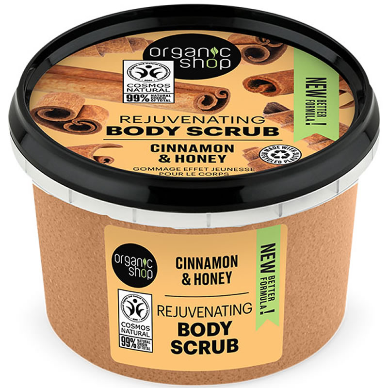 4744183012509 NATURA SIBERICA Organic Shop Scrub Σώματος Ανανέωσης Κανέλα & Μέλι 250ml
