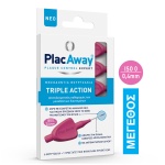 PLAC AWAY Μεσοδόντιο Βουρτσάκι Triple Action 0.4mm, ISO 0, Ροζ, 6 Τεμάχια