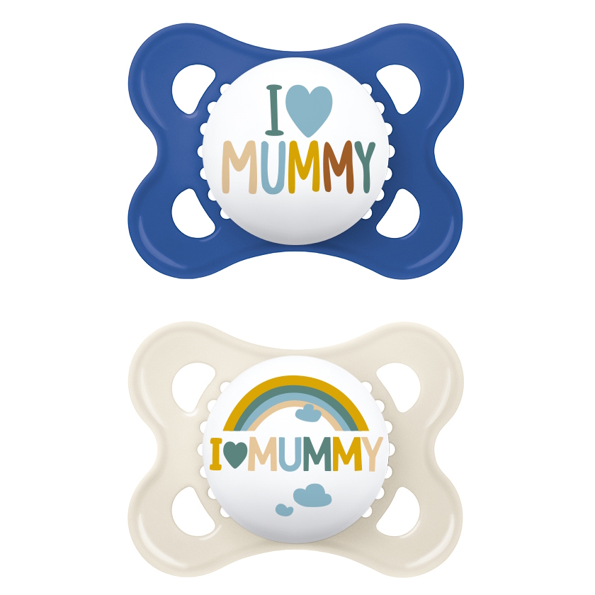 MAM Original Πιπίλα 2-6 μηνών - 115SB2 MAM Πιπίλα Σιλικόνης Ι Love Mummy & Daddy,115SB2