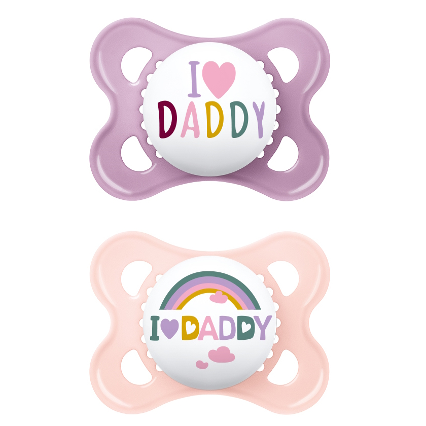 MAM Original Πιπίλα 2-6 μηνών - 115SG2 MAM Πιπίλα Σιλικόνης Ι Love Mummy & Daddy, 2-6,115SG2
