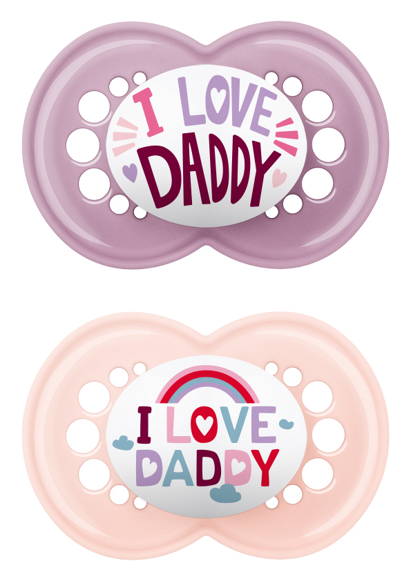 MAM Original Πιπίλα 6-16 μηνών - 170SG2 ΜΑΜ Πιπίλα Σιλικόνης Ι Love Mummy Daddy 170SG2
