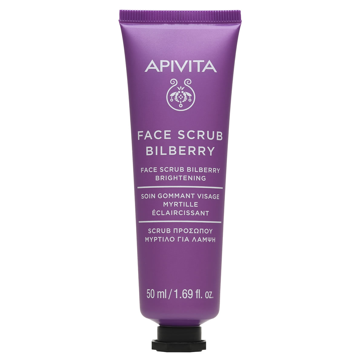 10-22-45-051FACE-SCRUB-BILBERRY-50ML APIVITA, Scrub Προσώπου, Scrub με Μύρτιλο, Scrub για Λάμψη, 5201279090593