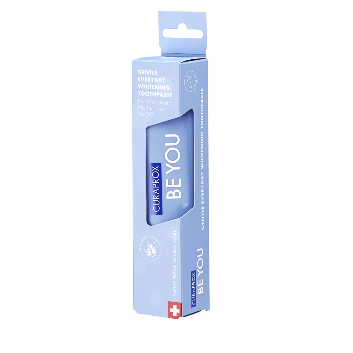 0321-curaprox-be_you-packshot_side_blue CURAPROX, Οδοντόκρεμα, Οδοντόκρεμα Φυσικής Λεύκανσης, Οδοντόκρεμα Βατόμουρο Γλυκόριζα