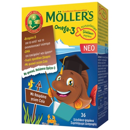MOLLERS Omega 3 Fish Cola 36 Ζελεδάκια