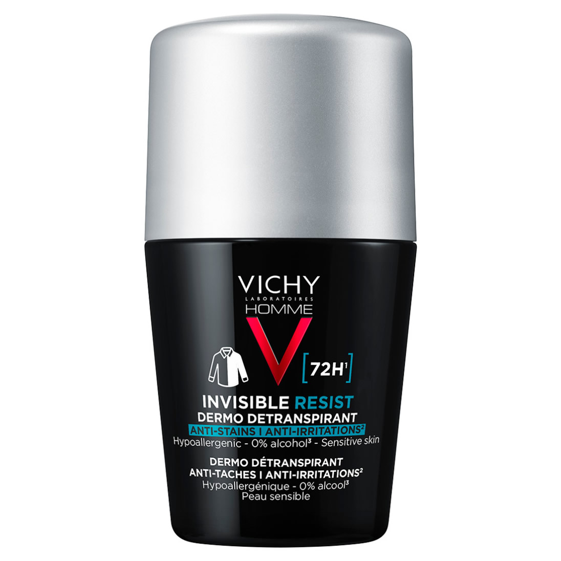 3337875894234_1 VICHY, Homme Invisible, Anti-Stain, Anti Irritation, Roll-On Αποσμητικό, Αποσμητικό Κατά των Σημαδιών, Αποσμητικό Κατά Έντονης εφίδρωσης, 3337875894234, Αποσμητικό για άνδρες
