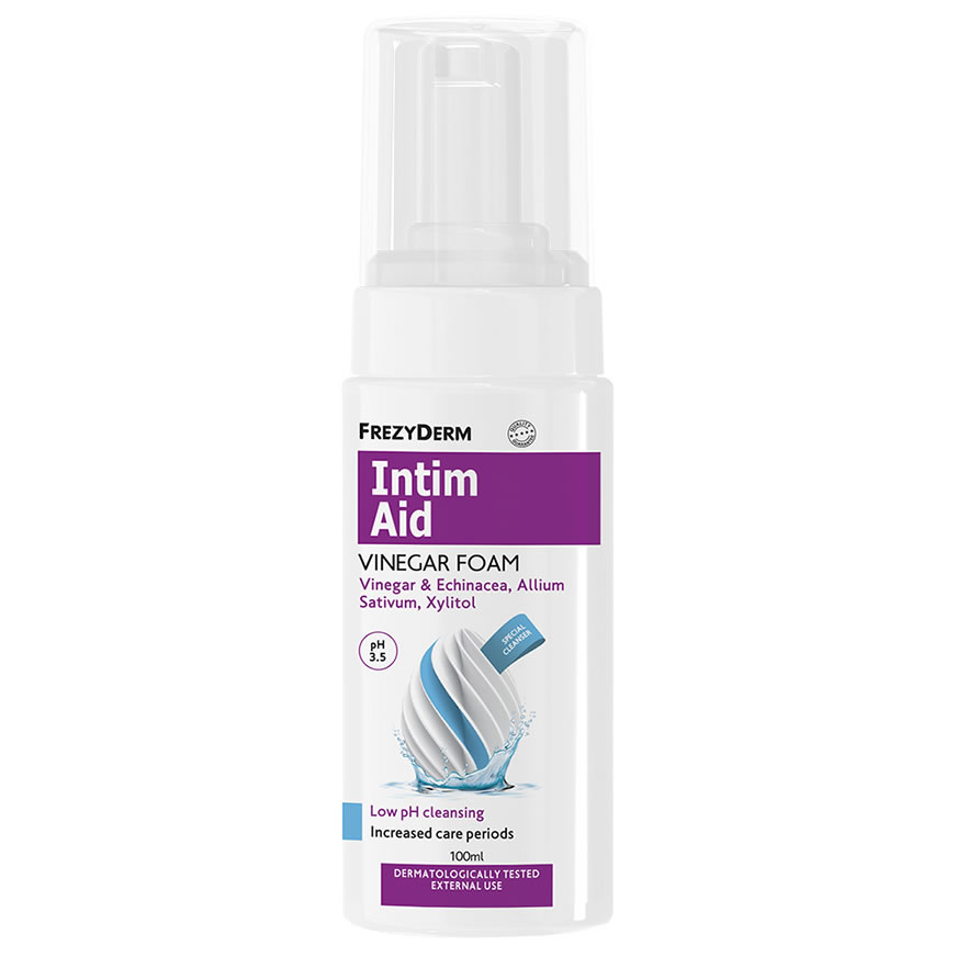 Intim-Area-Vinegar-Foam FREZYDERM Intim Aid Vinegar Foam pH3.5, Ειδικός αφρός καθαρισμού με χαμηλό pH, 5202888223204