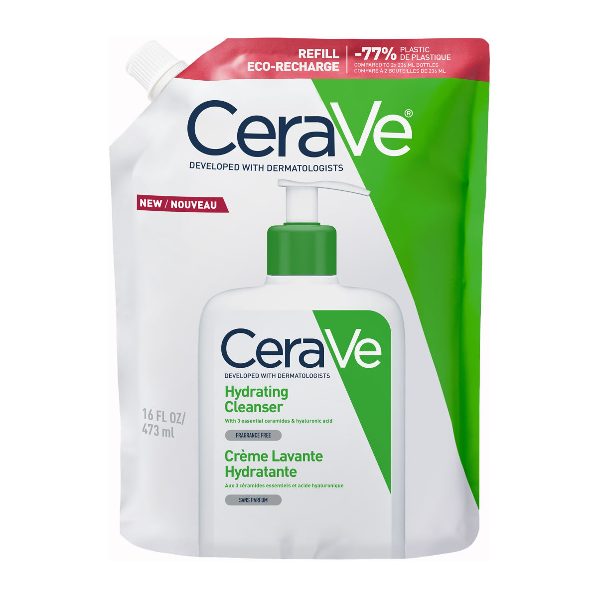 3337875905602_1 CeraVe Hydrating Cleanser Refill Ενυδατική Μη Αφρίζουσα Κρέμα Καθαρισμού για Πρόσωπο και Σώμα, 3337875905602