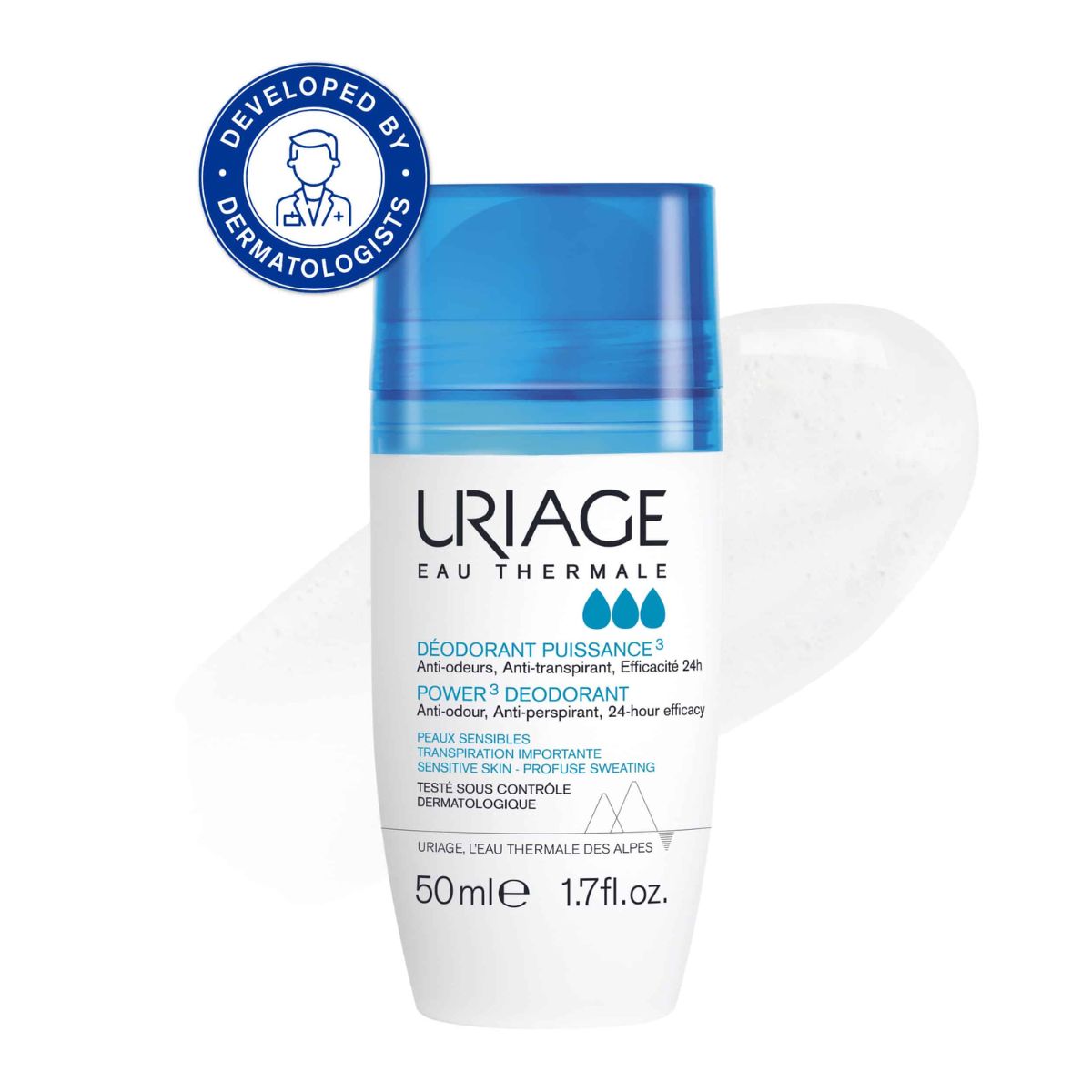 URIAGE Power 3 Deodorant Roll-on 50ml - 1 URIAGE Power 3 Deodorant Roll-on 50ml - Image 1